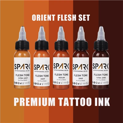 5 - Piele de culoare - pigmenți de tatuaj colorat: amestecare de înaltă preci...