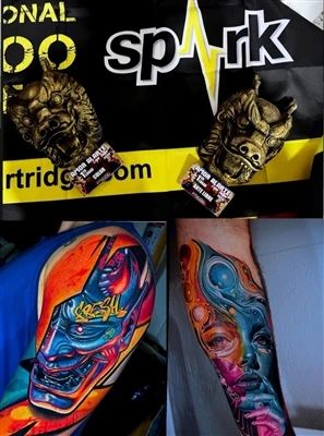 Artistul SPARK @anfitriontattoo revendică o victorie dublă la Expo Tattoo Cul...