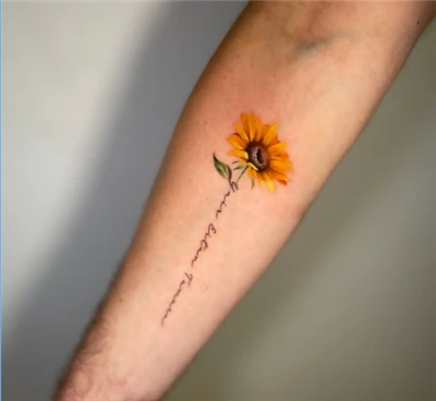 Floarea-soarelui tatuată: o întruchipare a speranței și a rezistenței
