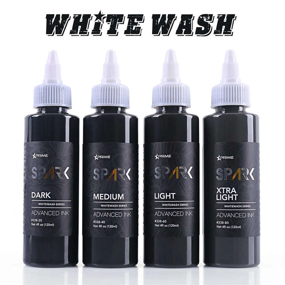 Professional Set Of 4OZ 120ml Organic Long-Lasting Whitewash Tattoo Ink For Tattoo And Body Art suppliers