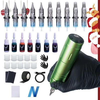 Profesional Full Wireless 4 modele Tatuaj Kit Pen