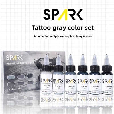 Professional Spark Grey Tatuaj Set de cerneală 30ml/1oz Set de pigmente lichide organice Artist artist personalizat de machiaj permanent