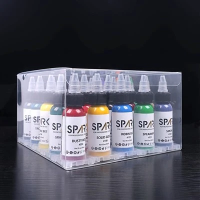 Spark 25 sticle Tatuaj Set de cerneală 1 oz 30 ml 25 Număr fiecare set 66 de culori din care să alegi