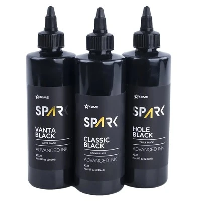 8 oz 240 ml set de cerneală de tatuaj negru de înaltă calitate
