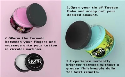 Spark High - Ingrediente naturale de calitate tatuaje de îngrijire a tatuajului unguent permanent pentru machiaj pentru machiaj