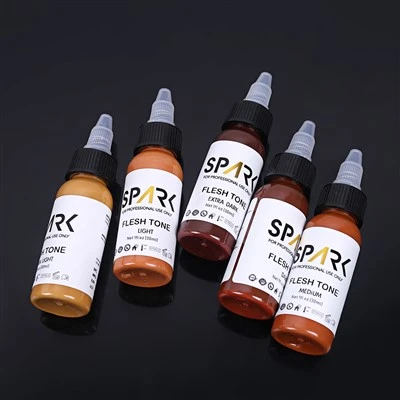 Spark Tatuaj Tatuaj Set de culoare Culoarea pielii 1 oz 5 bucăți pentru acoperire pentru amestecarea tatuajelor cosmetice Produs de frumusețe și îngrijire personală
