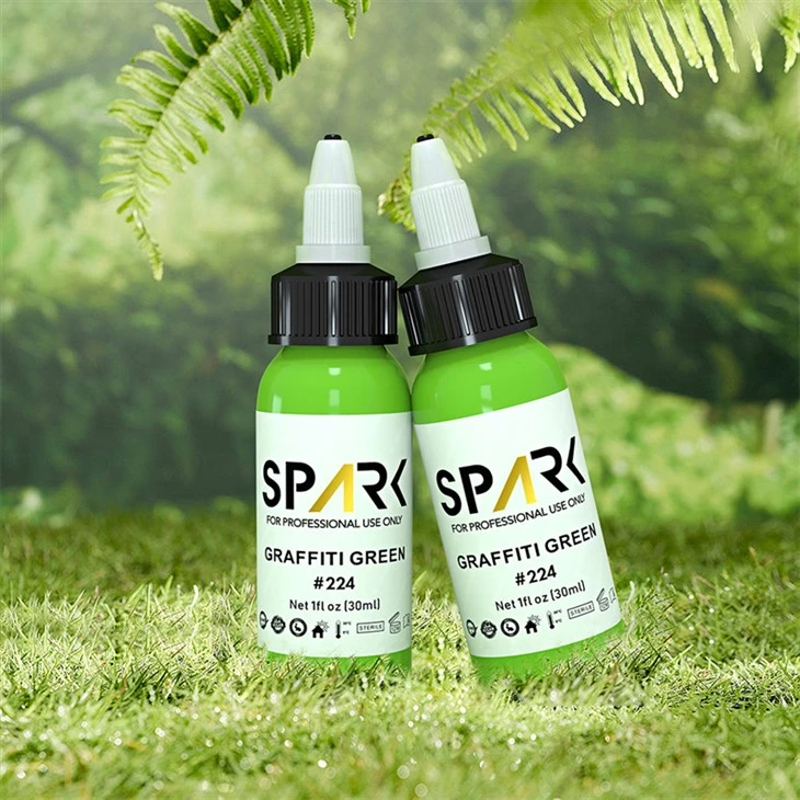 Set de 25 de culori pentru tatuaje Cerneală originală pentru tatuaje Spark, în vrac