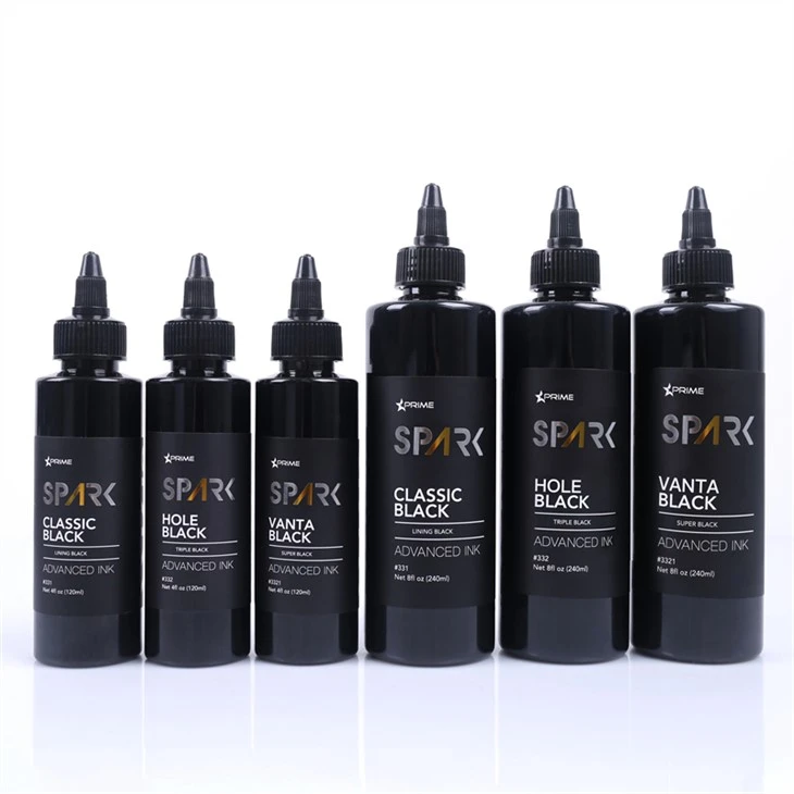 4OZ 8OZ Lining Black Triple Black Super Black Spark Cerneală pentru tatuaje Cerneală pentru tatuaje Negru