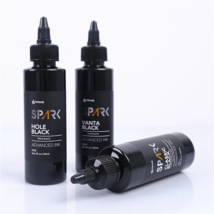 Classic Black 4OZ Lining Black Ink Series Spark Tattoo Ink Cerneală pentru tatuaje Black Light
