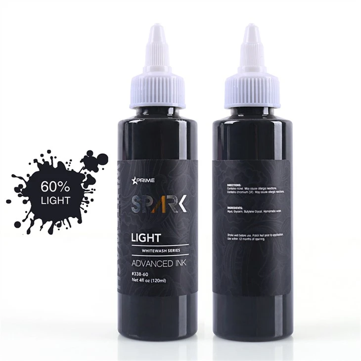 Set de cerneală pentru tatuaje fără cruzime Set de spălare albă vegană Spark Tattoo Ink