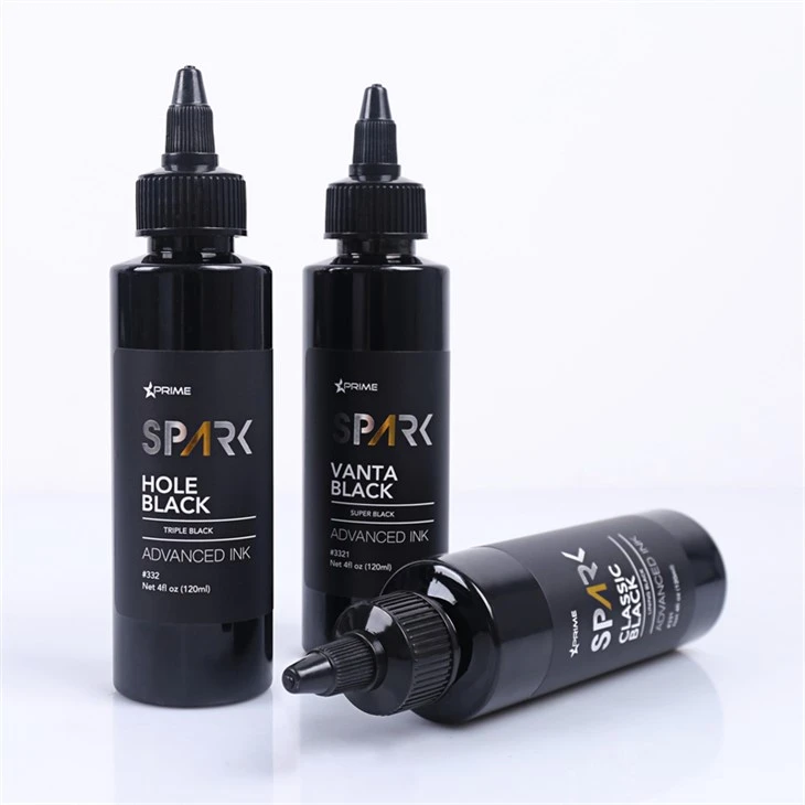 Hole Black 4OZ Triple Black Ink Series Spark Tattoo Ink Cerneală pentru tatuaje Black Light