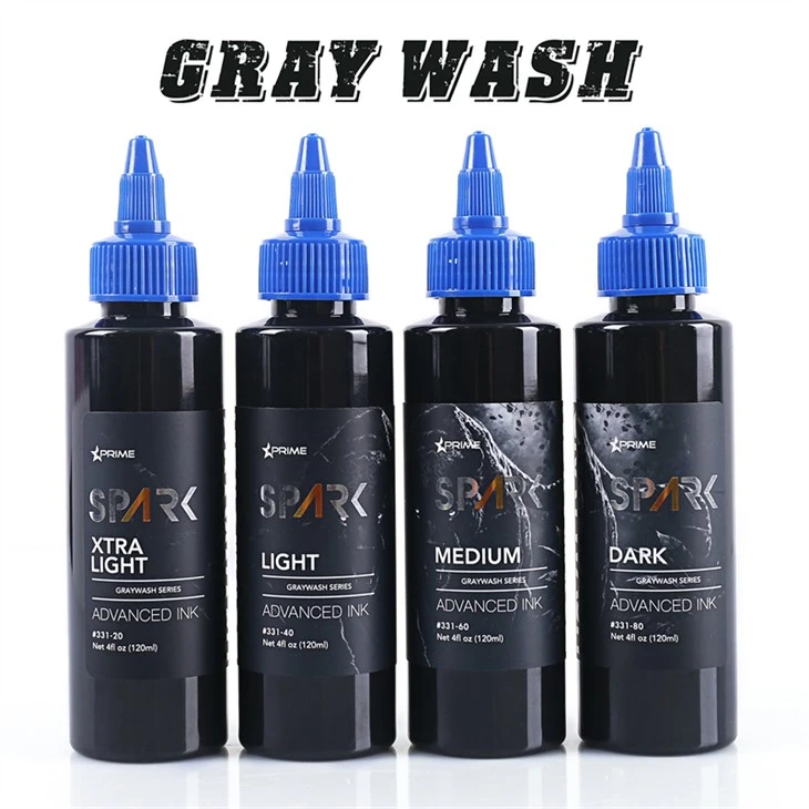 Set de cerneală pentru tatuaje Graywash Set de cerneală pentru tatuaje Spark Display profesional pentru cerneală pentru tatuaje