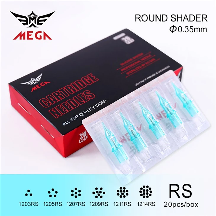 Cartușe tatuaje Mega Round Shader 0.35mm