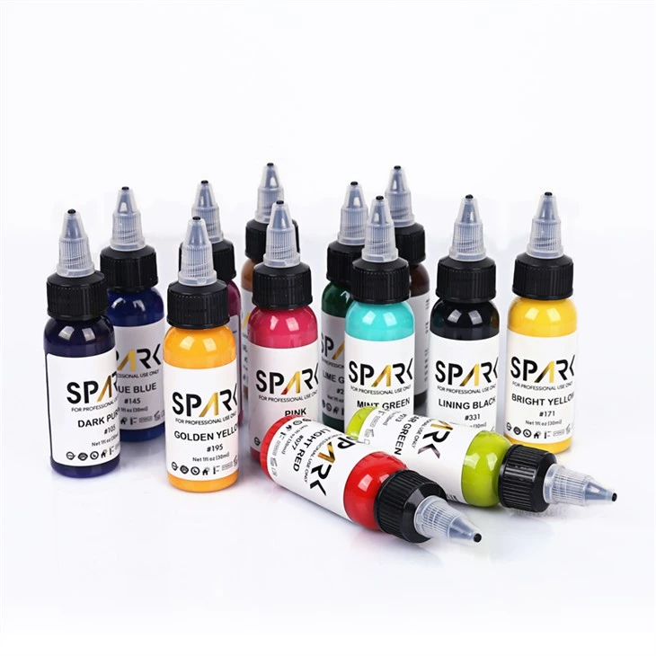 Set de cerneală pentru tatuaje Spark Pigments Tattoo Ink Professional
