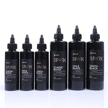 4OZ 8OZ Lining Black Triple Black Super Black Spark Cerneală pentru tatuaje Cerneală pentru tatuaje Negru