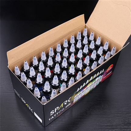 50 de seturi de culori Premium Spark Tattoo Supply Set de cerneală pentru tatuaje