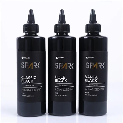 8OZ Negru Cerneală Serie Clasic Negru Căptușeală Negru Scânteie Tatuaj Cerneală Profesional Tatuaj Cerneală Afișaj