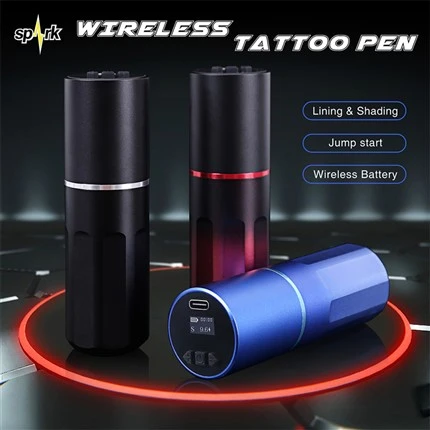 Mașină de tatuat fără perii cu motor fără perii Spark Pen pentru tatuaj fără fir pentru artă corporală
