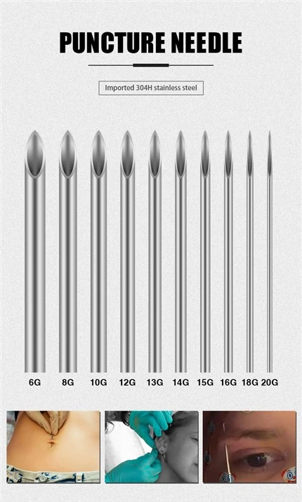 Ace de piercing de unică folosință Ace de piercing corporale sterilizate