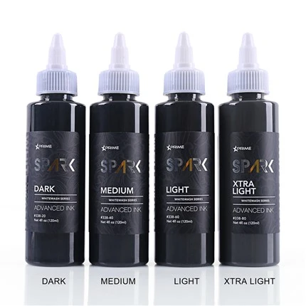 Cerneală pentru tatuaje fără plumb Set de spălare albă Spark Tattoo Ink