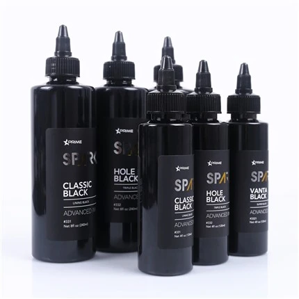Set de cerneală pentru tatuaje Triple Black 8OZ Hole Black Black Ink Series Spark Tattoo Ink