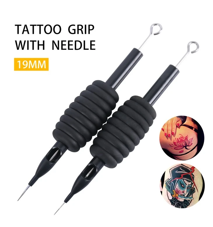 Tub pentru tatuaj sterilizat 25 mm Mânere pentru tatuaje din plastic de unică folosință