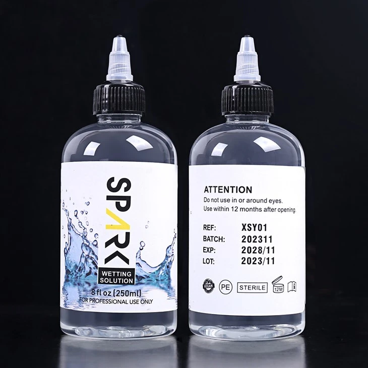 Soluție de umectare pentru tatuaje Spark, fără cruzime, 240 ml, 8 oz, soluție de amestecare pentru tatuaje Spark, cerneală pentru tatuaje Spark