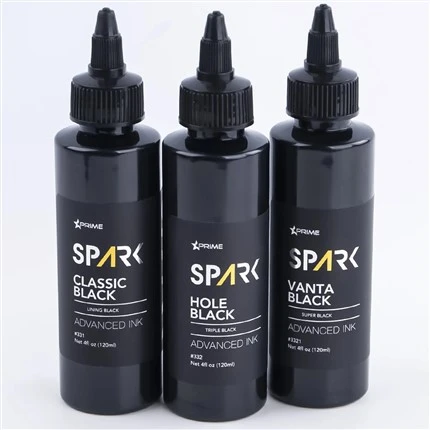 Cerneluri pentru tatuaje în vrac 8OZ Cerneală neagră Series Hole Black Triple Black Spark Cerneală pentru tatuaje Cerneală pentru tatuaje fără plumb