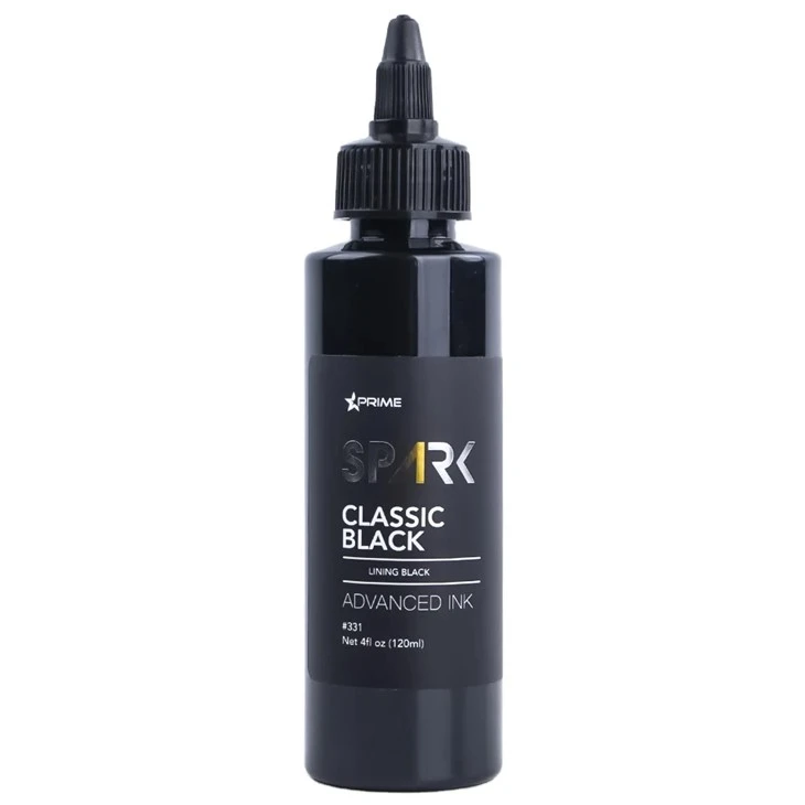 Cerneală pentru tatuaje Real Dark Gloss Black 8OZ Triple Black Ink Series Spark Cerneală pentru tatuaje Cerneală pentru tatuaje Black Light