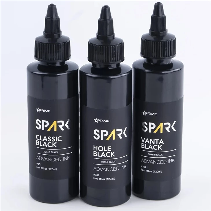 Cerneluri pentru tatuaje în vrac 8OZ Cerneală neagră Series Hole Black Triple Black Spark Cerneală pentru tatuaje Cerneală pentru tatuaje fără plumb